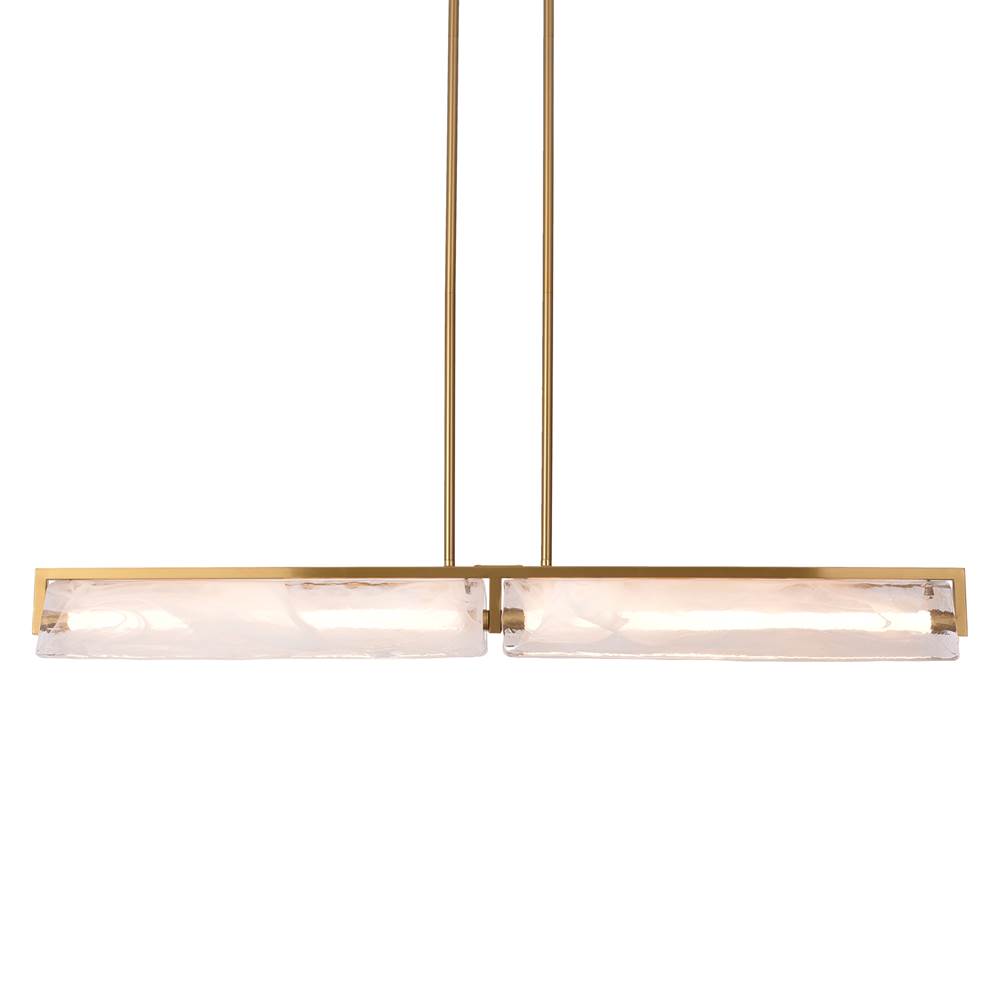 Varaluz 531N02SB Satin Brass Mingle 2-lt Medium Linear - Satin Brass Image 1