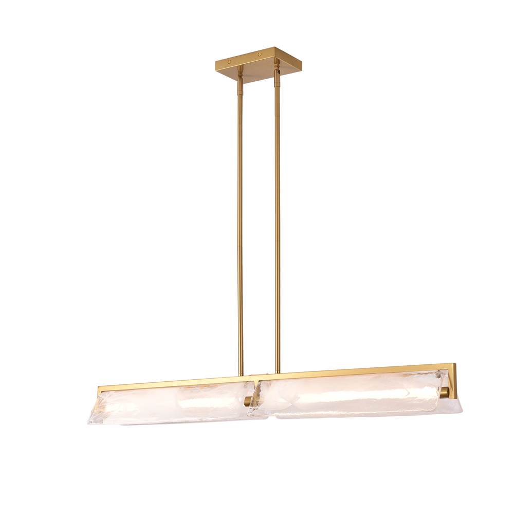 Varaluz 531N02SB Satin Brass Mingle 2-lt Medium Linear - Satin Brass Image 6