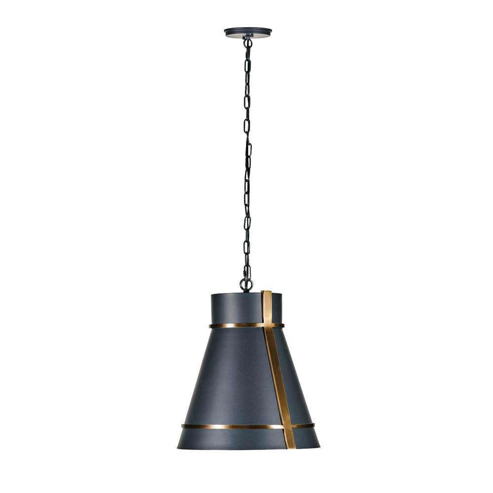 Varaluz Brasserie 1-lt Pendant - Blackened Zinc/heritage Bronze