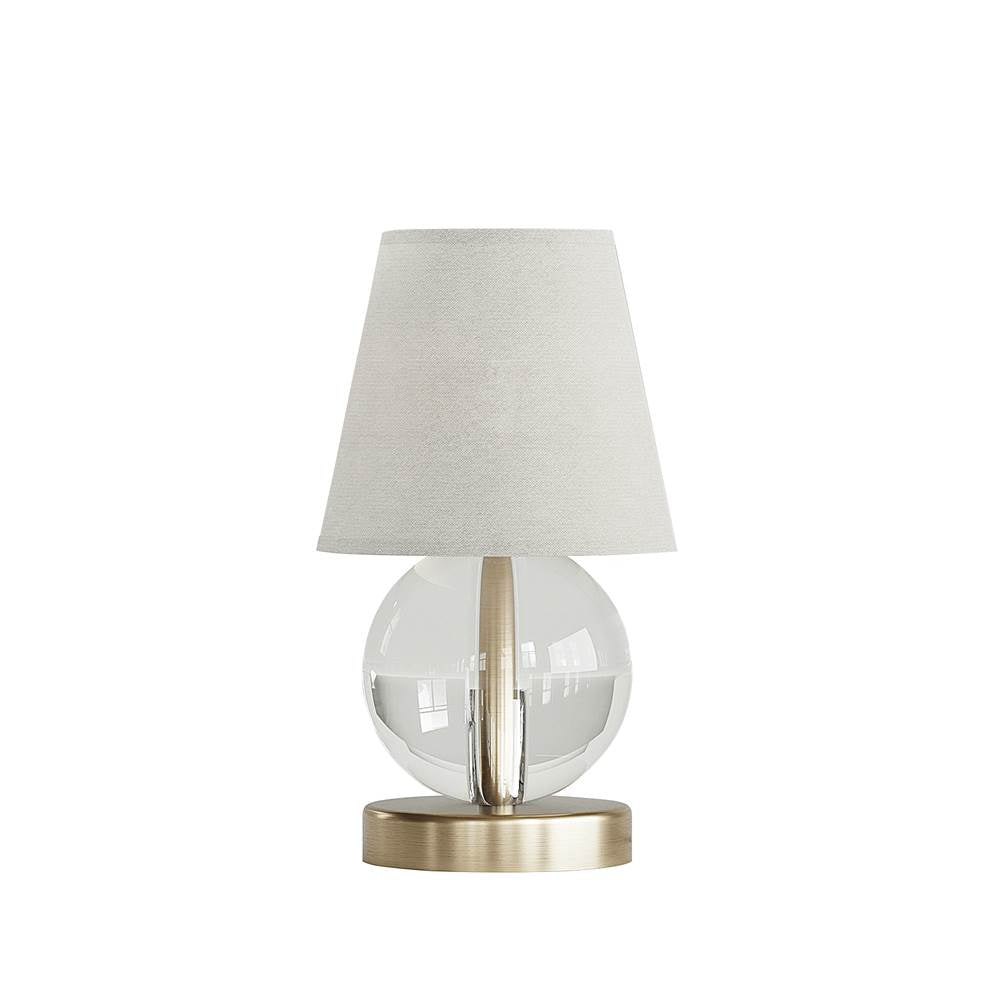 Varaluz Mona And Lisa Mona And Lisa 1-lt Spherical Crystal Table Lamp - Antique Bronze