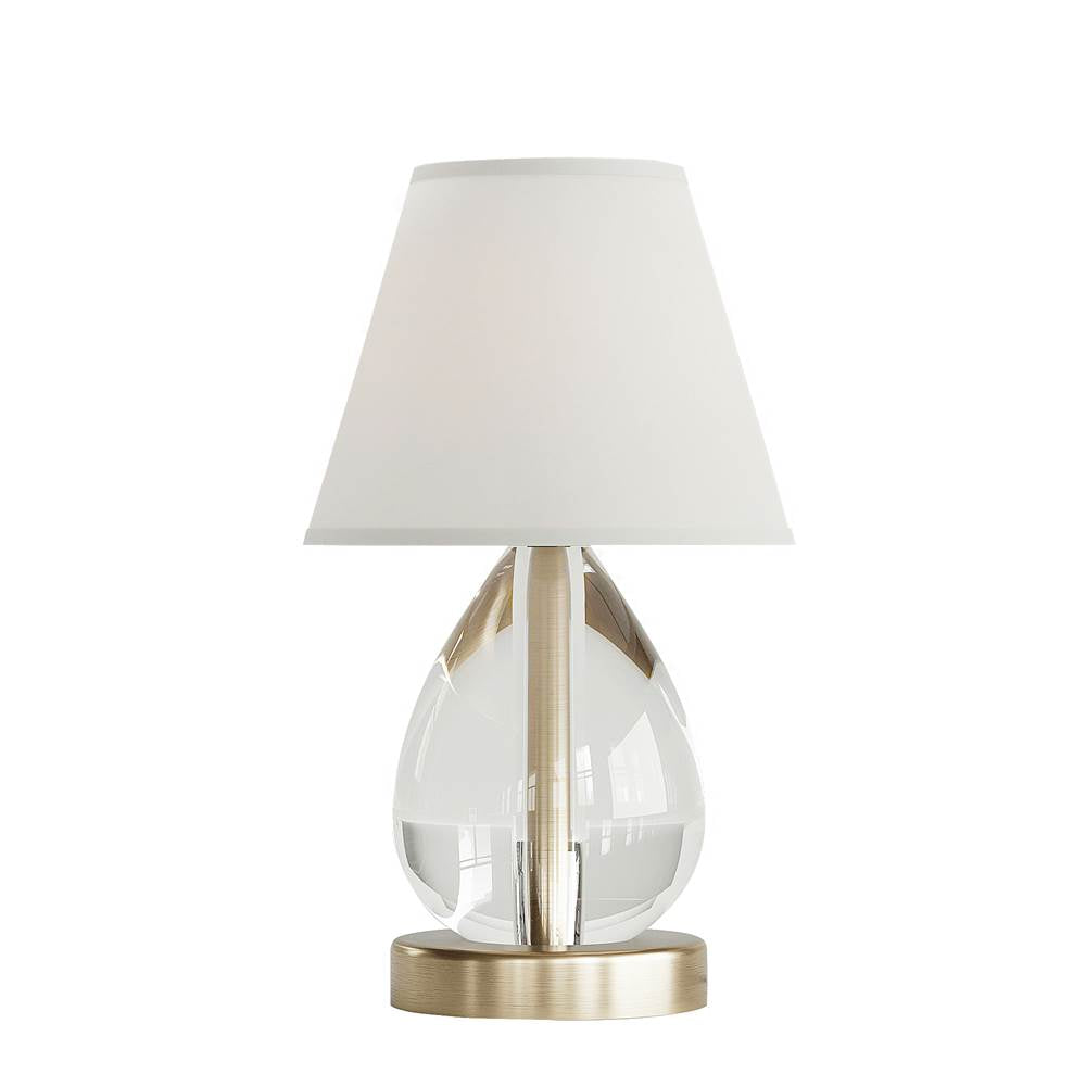 Varaluz Mona And Lisa Mona And Lisa 1-lt Oblong Crystal Table Lamp - Antique Bronze