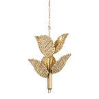 Varaluz 901C06FGN French Gold,Natural Seagrass Banana Leaf 6-lt Chandelier - French Gold/natural Seagrass Image 1
