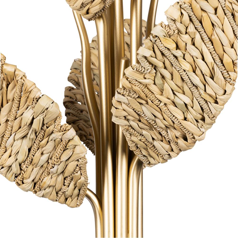 Varaluz 901C06FGN French Gold,Natural Seagrass Banana Leaf 6-lt Chandelier - French Gold/natural Seagrass Image 3