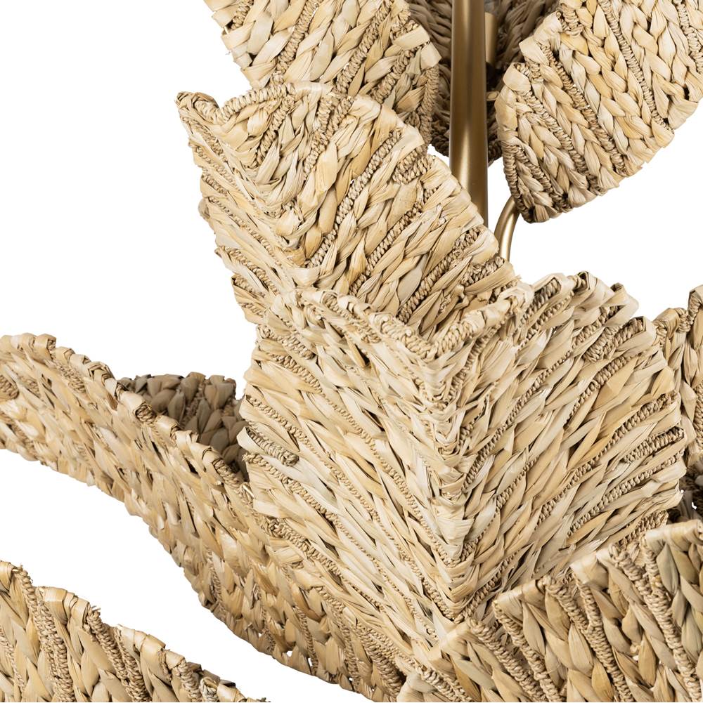 Varaluz 901C12FGN French Gold,Natural Seagrass Banana Leaf 12-lt Chandelier - French Gold/natural Seagrass Image 5