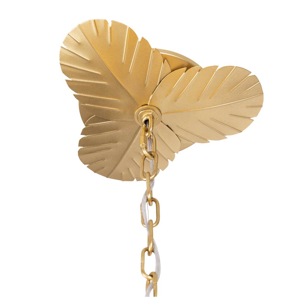 Varaluz 901C12FGN French Gold,Natural Seagrass Banana Leaf 12-lt Chandelier - French Gold/natural Seagrass Image 4