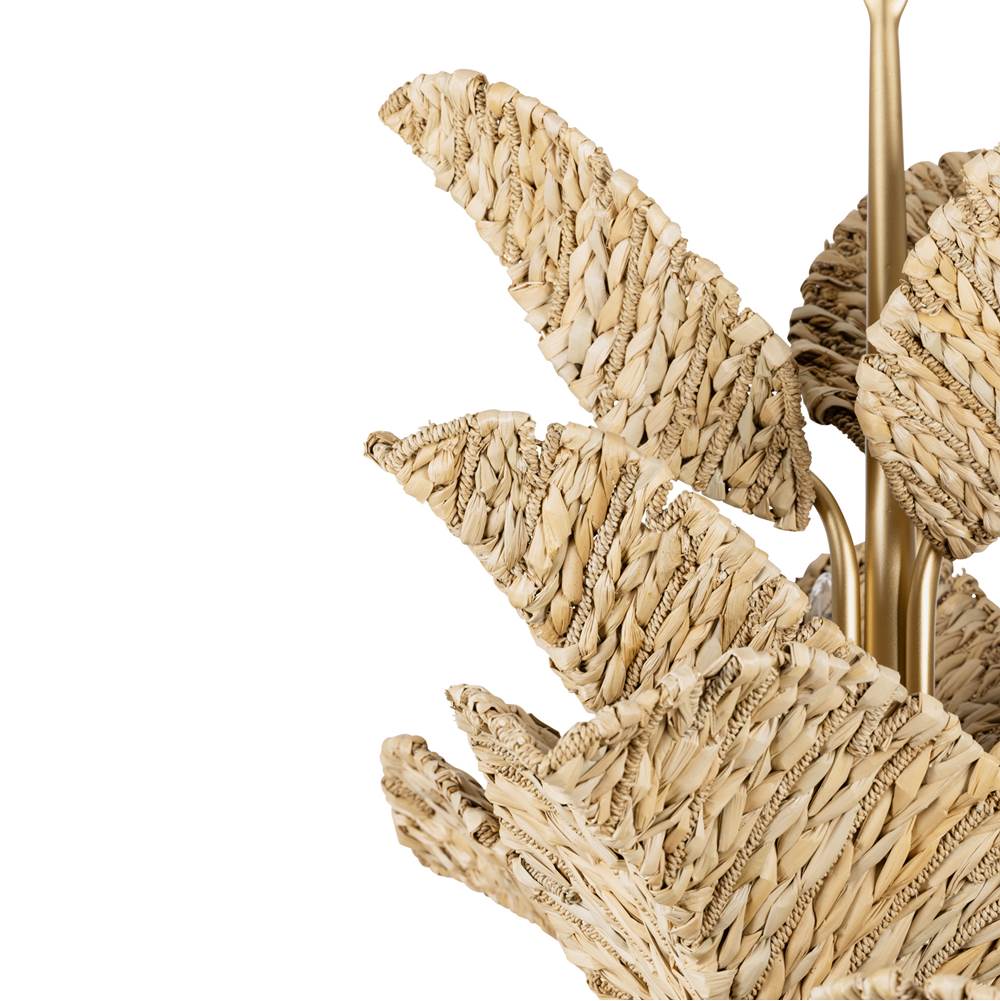 Varaluz 901C12FGN French Gold,Natural Seagrass Banana Leaf 12-lt Chandelier - French Gold/natural Seagrass Image 3
