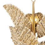 Varaluz 901C12FGN French Gold,Natural Seagrass Banana Leaf 12-lt Chandelier - French Gold/natural Seagrass Image 2