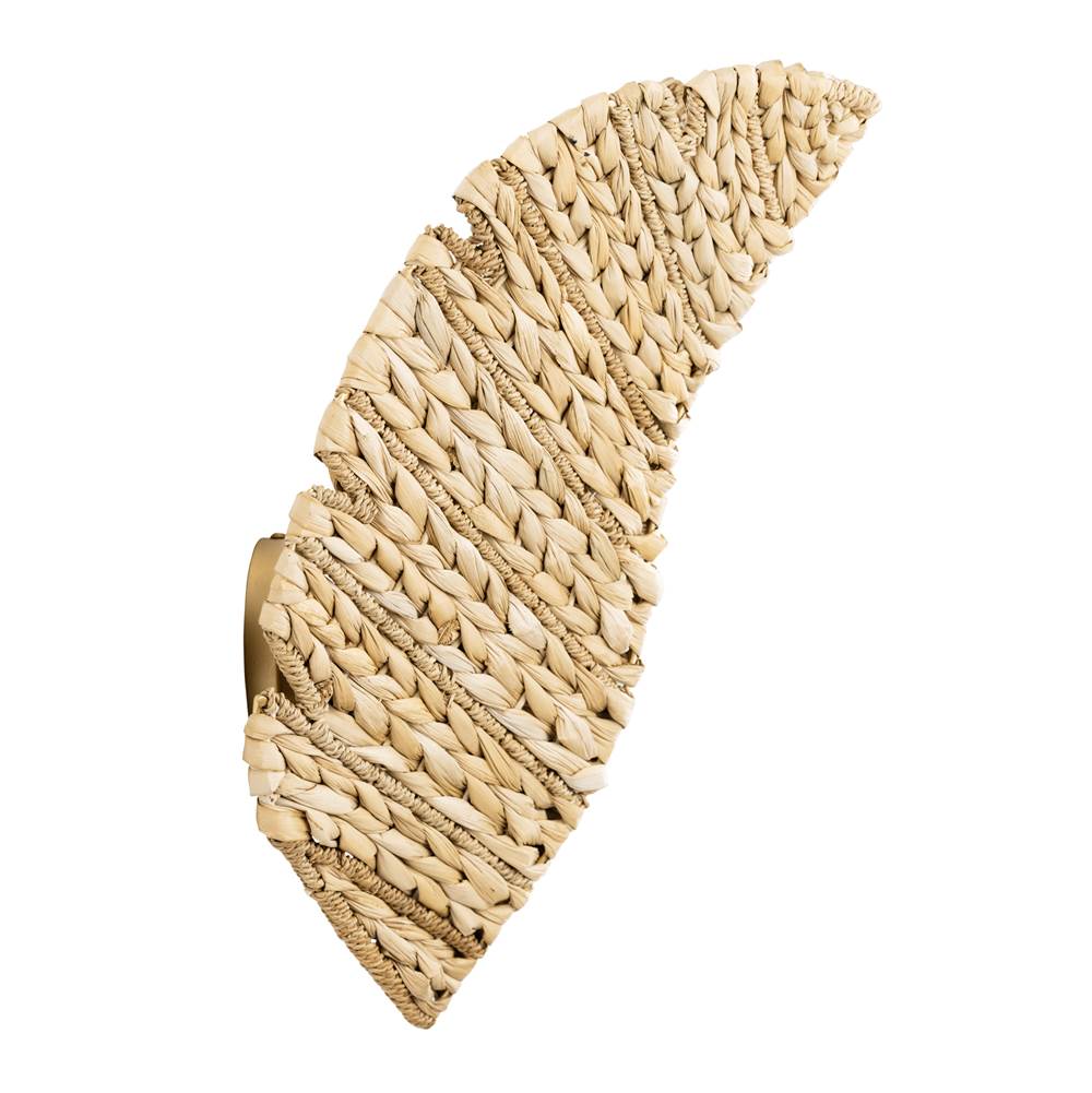Varaluz 901K02FGN French Gold,Natural Seagrass Banana Leaf 2-lt Sconce - French Gold/natural Seagrass Image 2