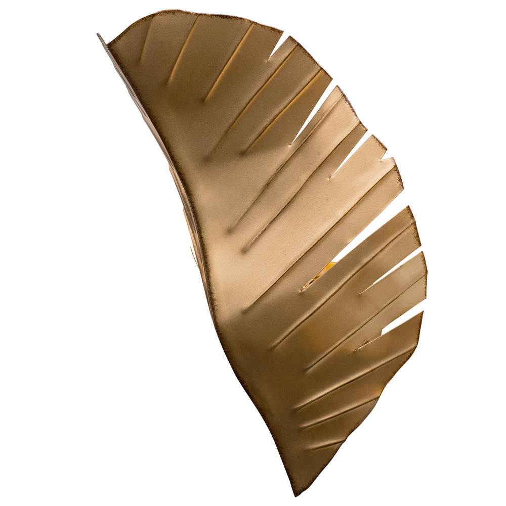 Varaluz 901K02GO Gold, Dark Edging Banana Leaf 2-lt Sconce - Gold W/dark Edging Image 1