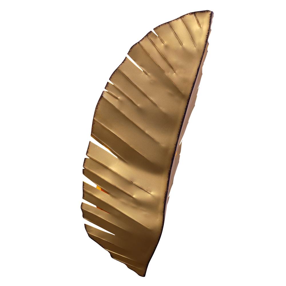 Varaluz 901K03GO Gold Banana Leaf 3-lt Tall Sconce - Gold Image 2