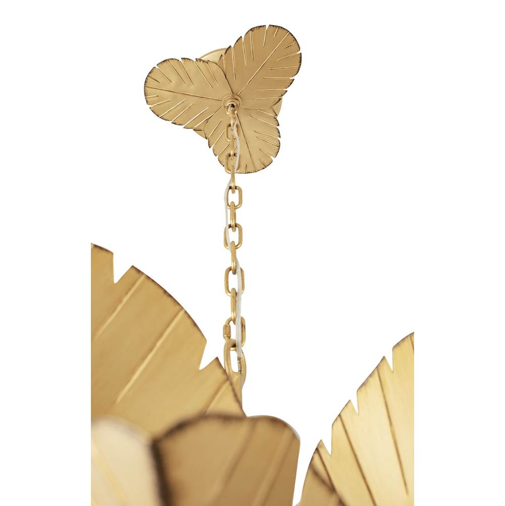 Varaluz 901C12GO Gold Banana Leaf 12-lt Chandelier - Gold Image 4