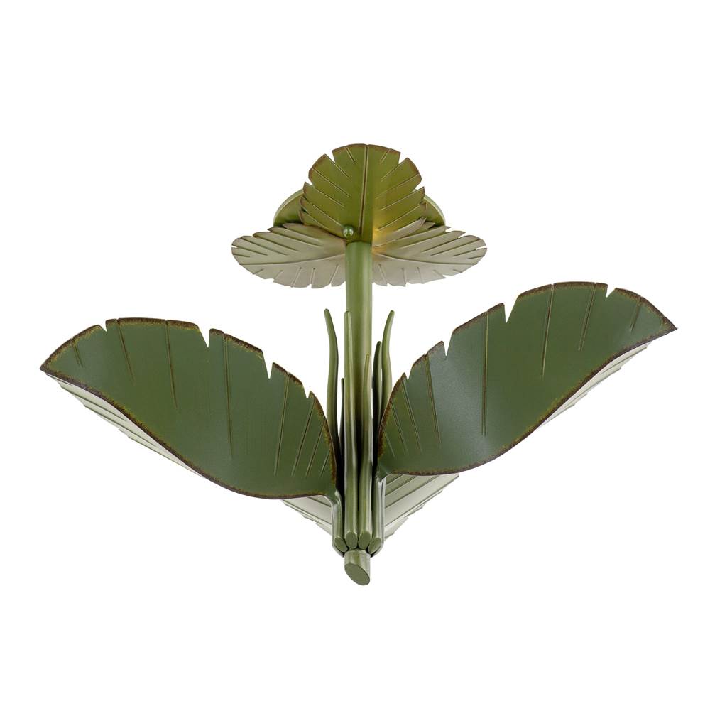 Varaluz 901S03 Banana Leaf Banana Leaf 3-lt Semi-flush - Banana Leaf Image 1