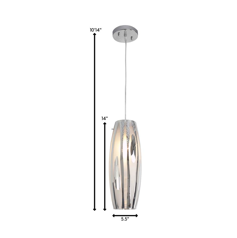 Varaluz AC1070 Chrome Chroman Empire 1-lt Mini Pendant - Chrome Image 2