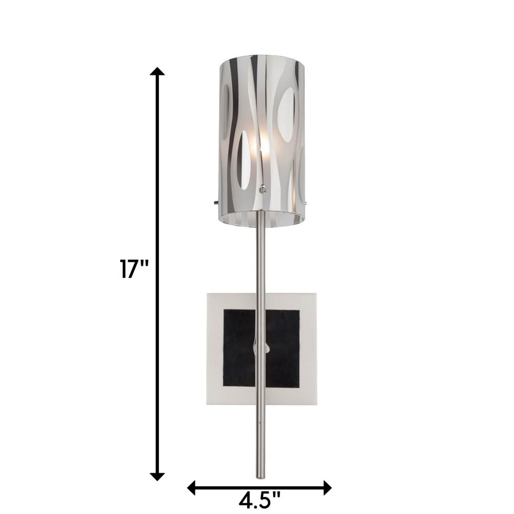 Varaluz AC1071 Chrome Chroman Empire 1-lt Sconce - Chrome Image 2