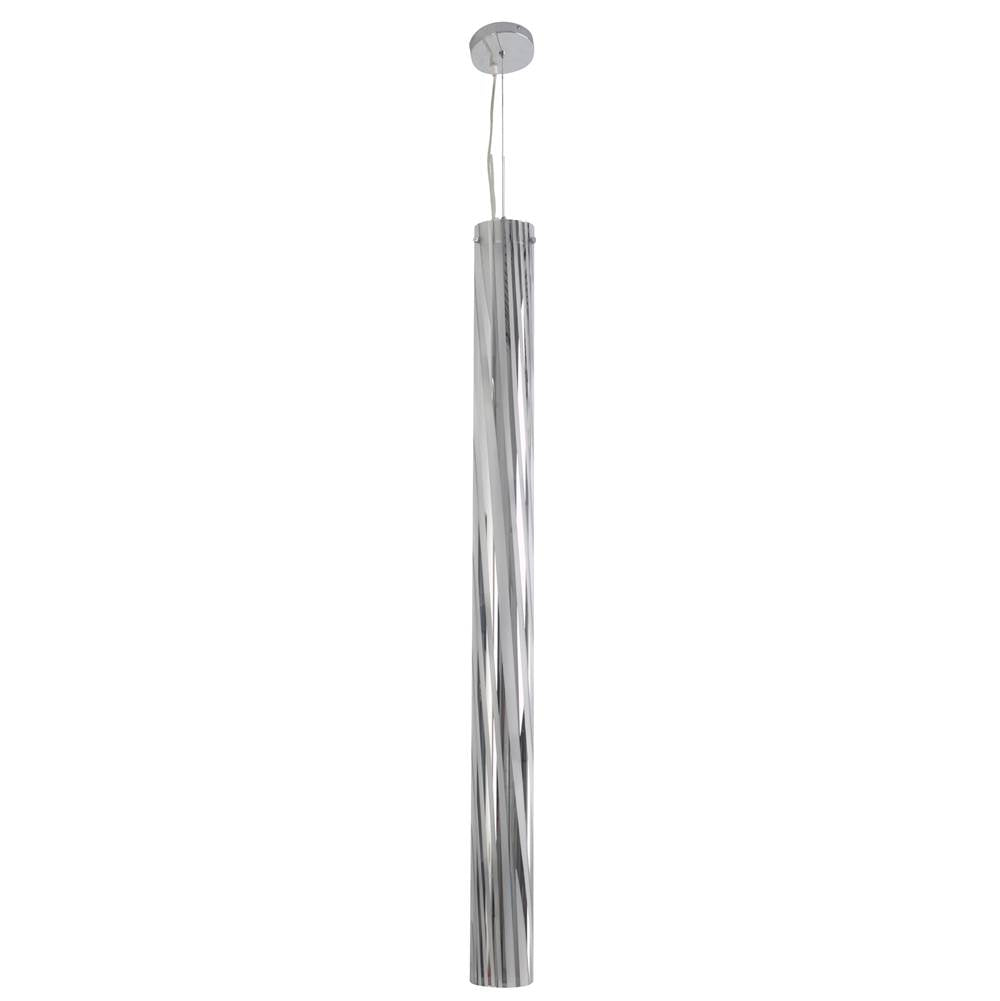 Varaluz AC1072 Chrome Chroman Empire 5-lt Tall Cylinder Pendant - Chrome Image 1
