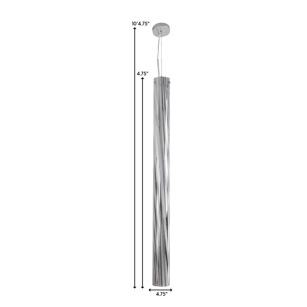 Varaluz AC1072 Chrome Chroman Empire 5-lt Tall Cylinder Pendant - Chrome Image 2