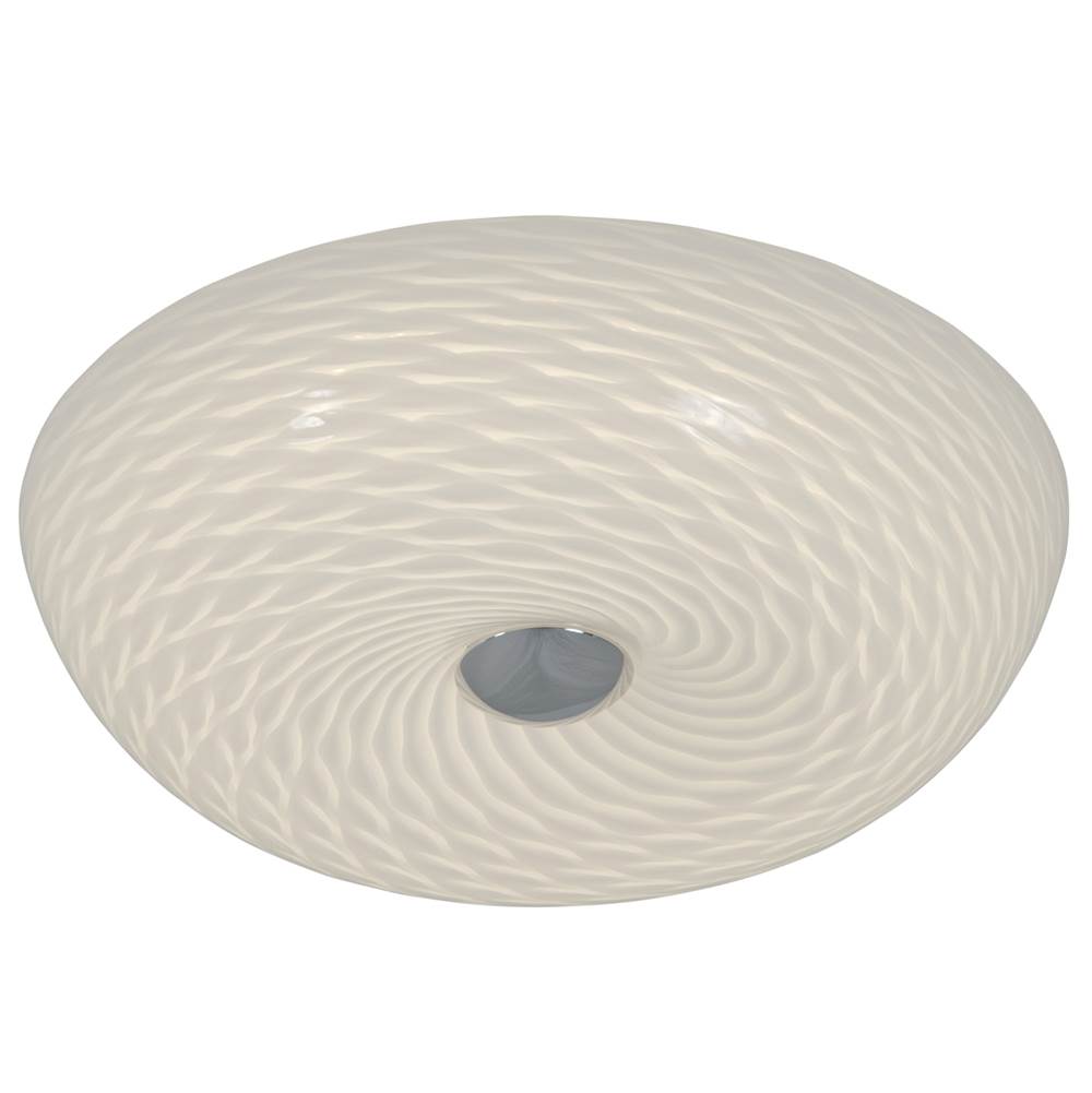 Varaluz AC1581 Chrome Swirled 2-lt Small Flush Mount - French Feather Image 1