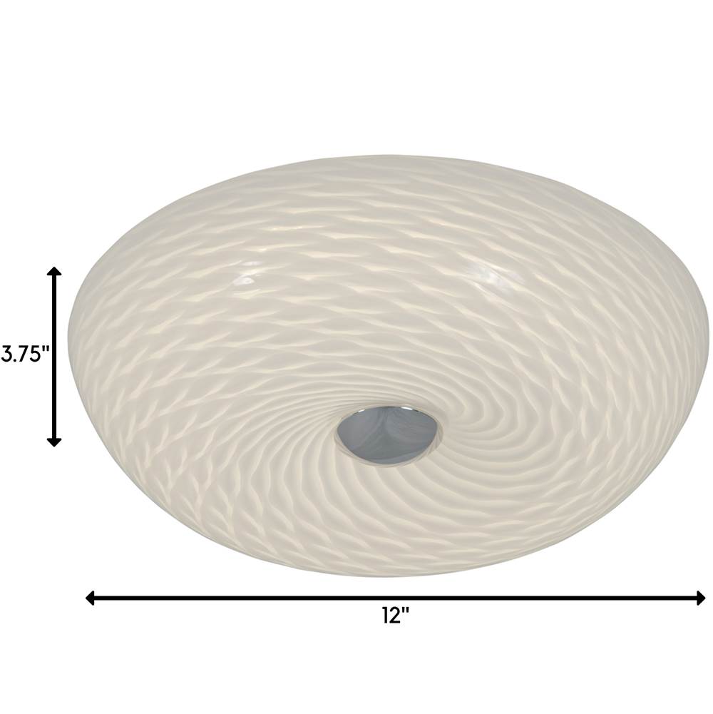 Varaluz AC1581 Chrome Swirled 2-lt Small Flush Mount - French Feather Image 2