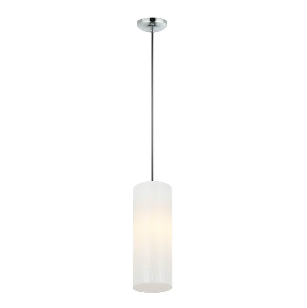 Varaluz AC1691 Chrome Swirled 1-lt Mini Pendant - Chrome Image 2