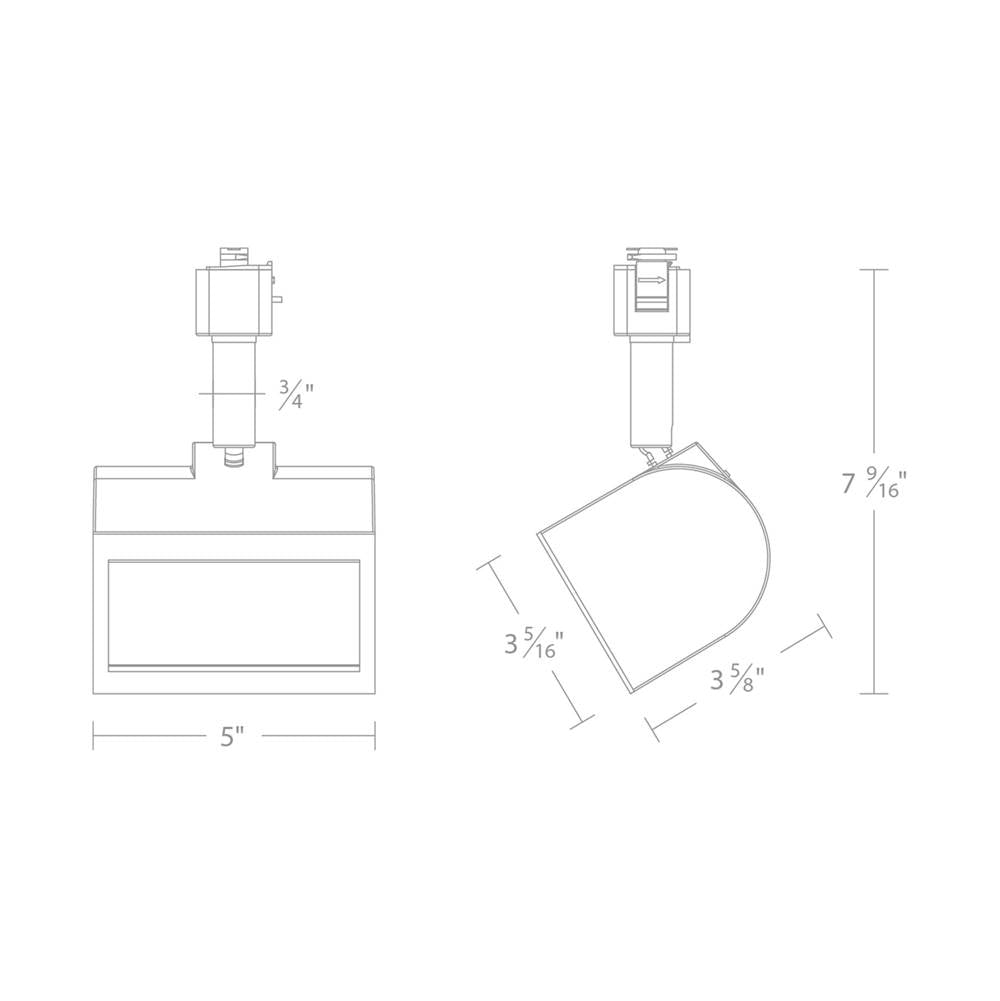 WAC Lighting Ocularc 3020w - 5cct Wall Wash Track Luminaire