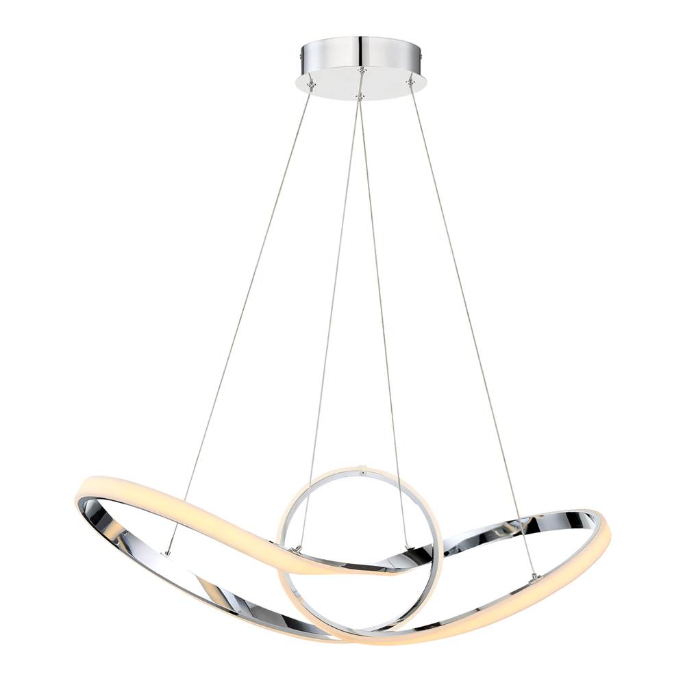 WAC Lighting Vornado 35'' Led Chandelier Light 3000k In Black