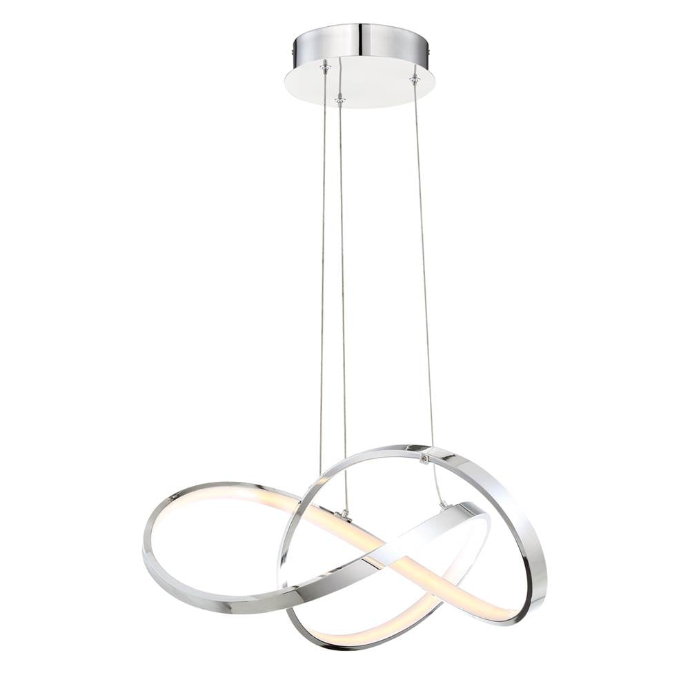 WAC Lighting Vornado 20'' Led Chandelier Light 3000k In Black