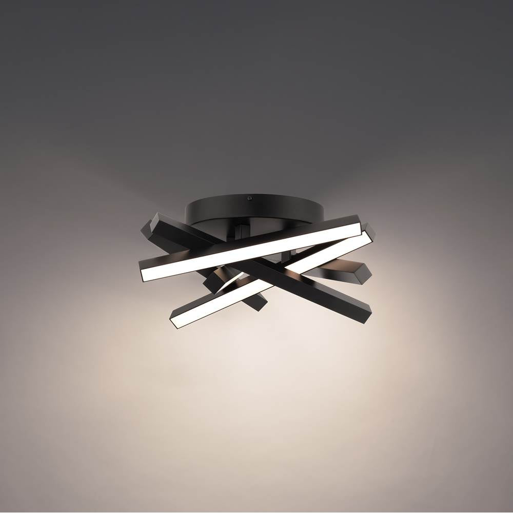 WAC Lighting Parallax 16'' Led Flush Mount Light 2700k/3000k/3500k In Black