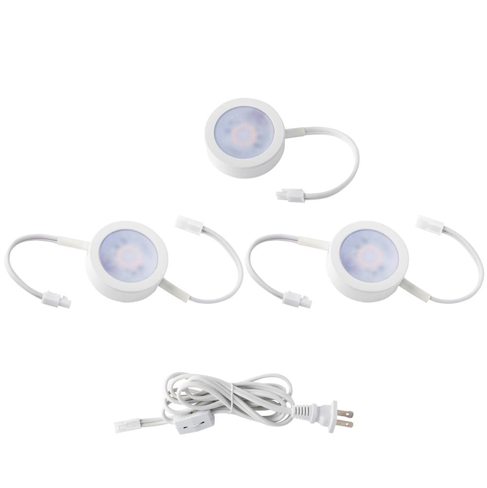 WAC Lighting Cct Puck Light Kit- 2 Double Wire Lights, 1 Single Wire Lights, And Cord