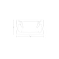 WAC Lighting Invisiled  5ft Surface Mounted Channel