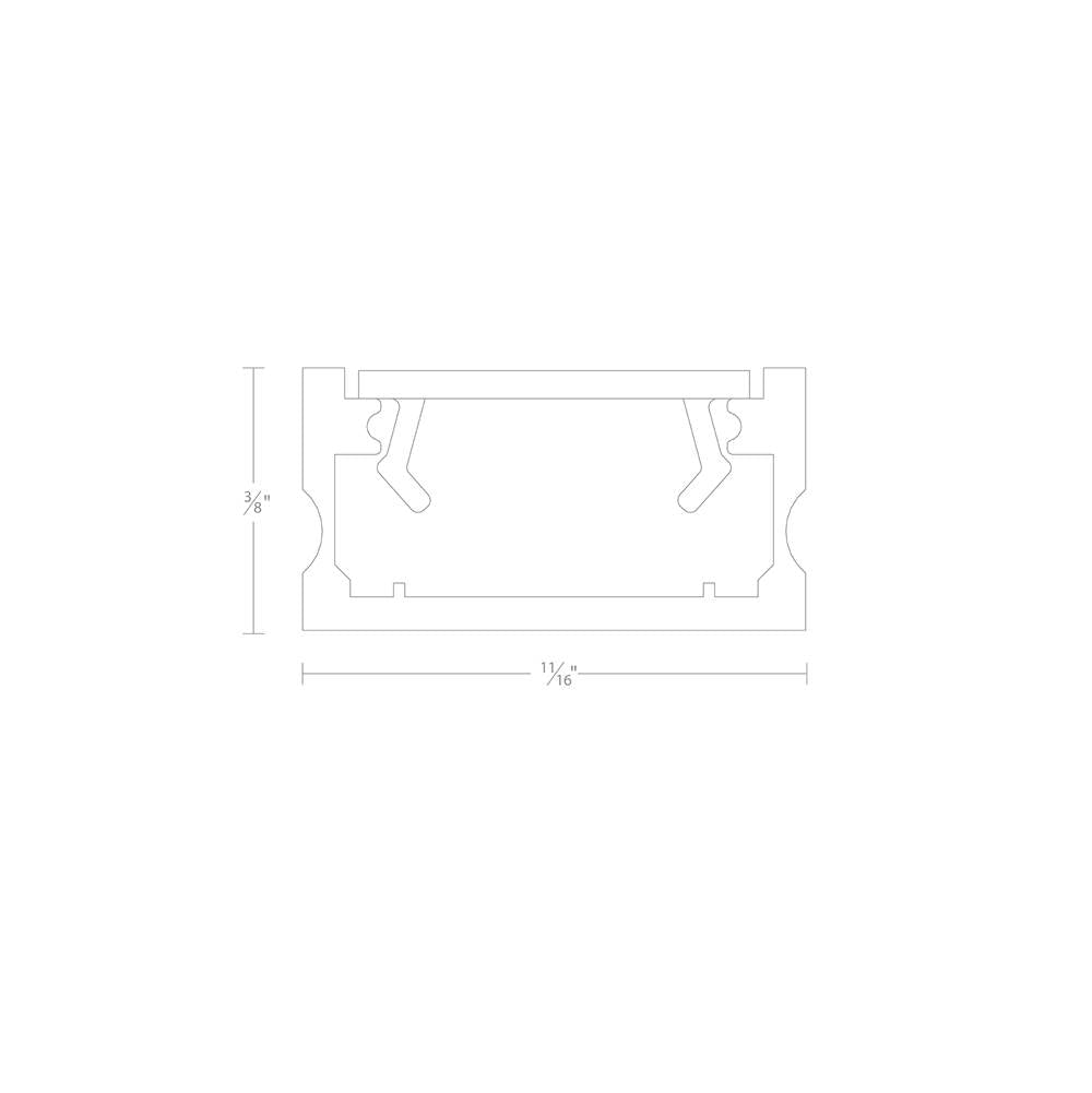 WAC Lighting Invisiled  5ft Surface Mounted Channel