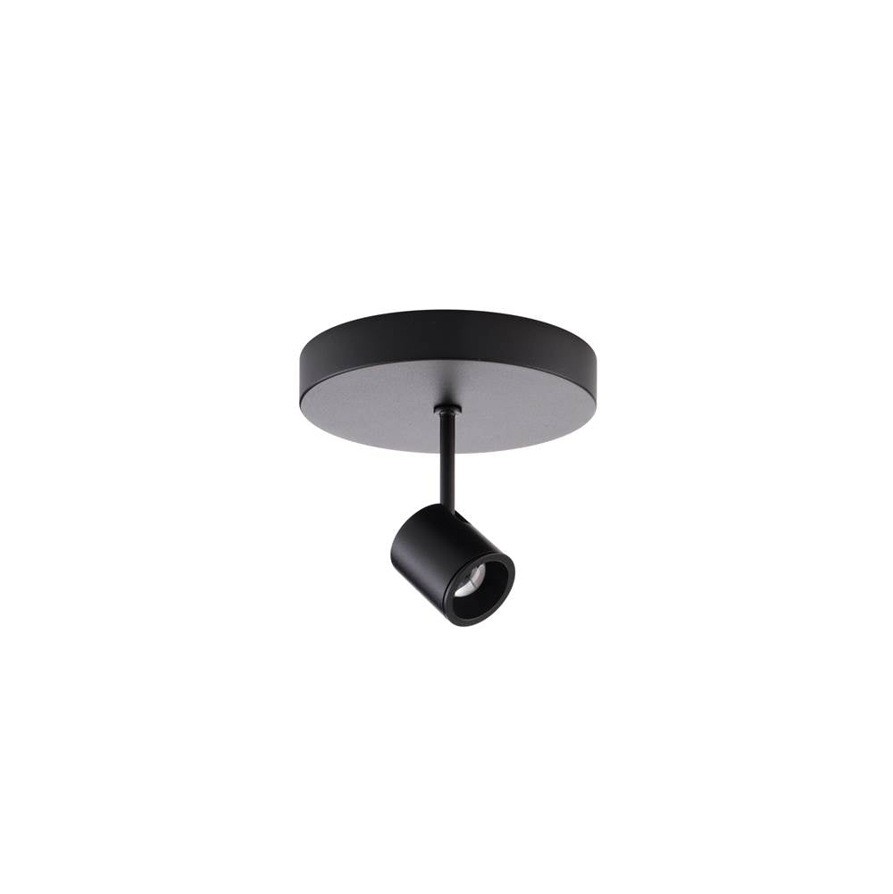 WAC Lighting Stealth Silo Stealth Silo 007 Adjustable Beam Monopoint Luminaire 3000k In Black
