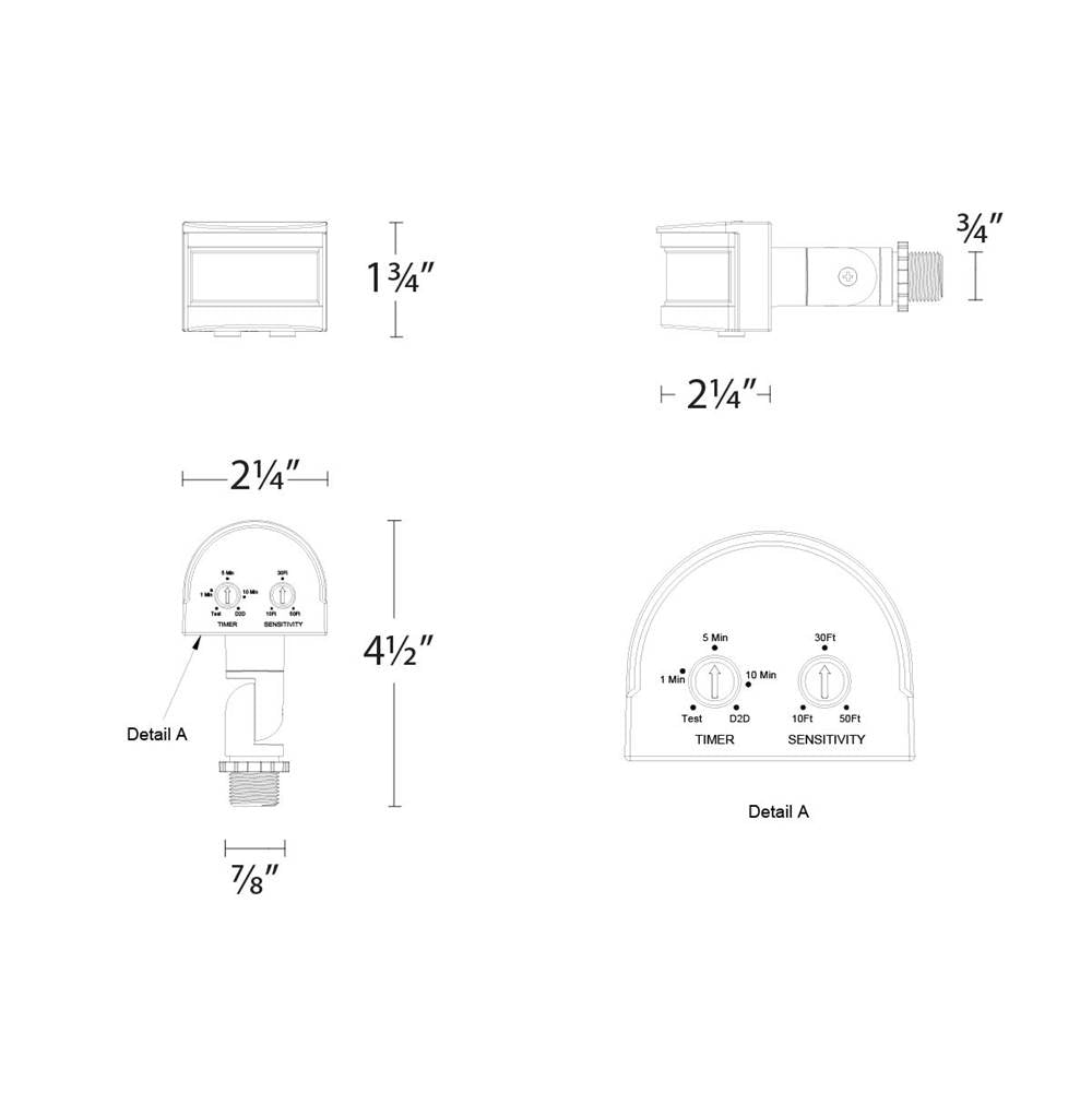 WAC Lighting  Endurance  Motion Plus Photo Sensor
