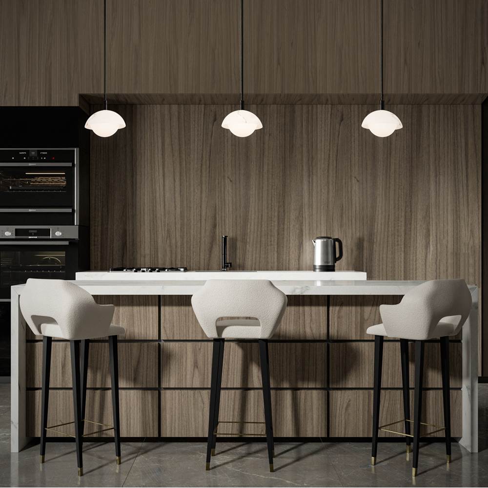 WAC Lighting Moonstone 10'' Led Mini Pendant Light 3000k In Black