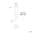 WAC Lighting Banded Chandelier Light