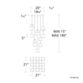 WAC Lighting Banded Chandelier Light