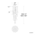 WAC Lighting Banded Chandelier Light