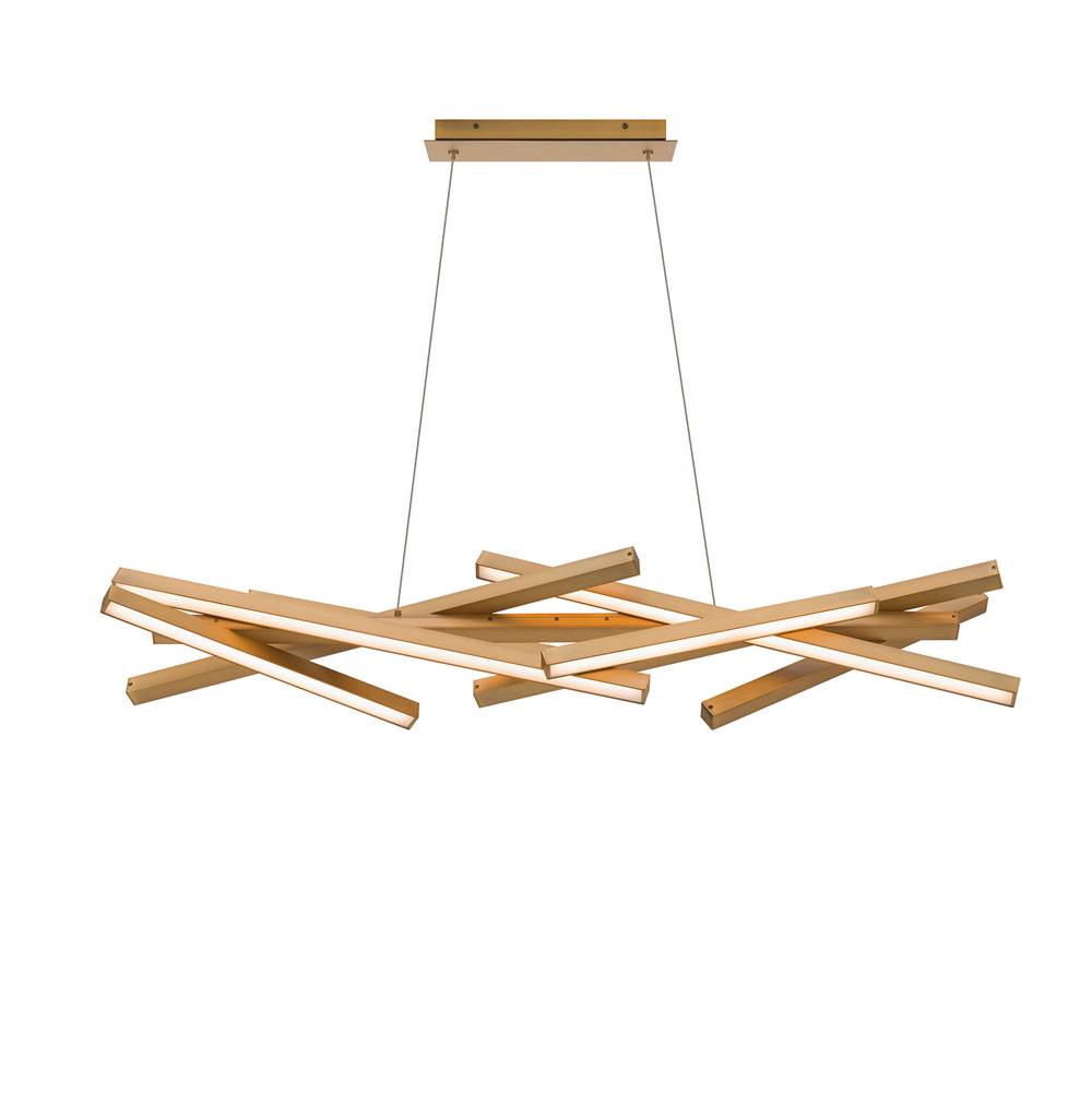 WAC Lighting PD-73142-AB Aged Brass Parallax Linear Pendant Image 1