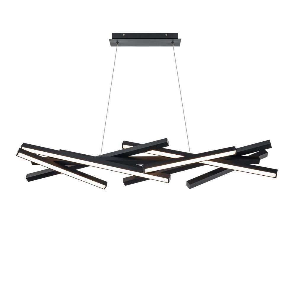 WAC Lighting PD-73142-BK Black Parallax Linear Pendant Image 1