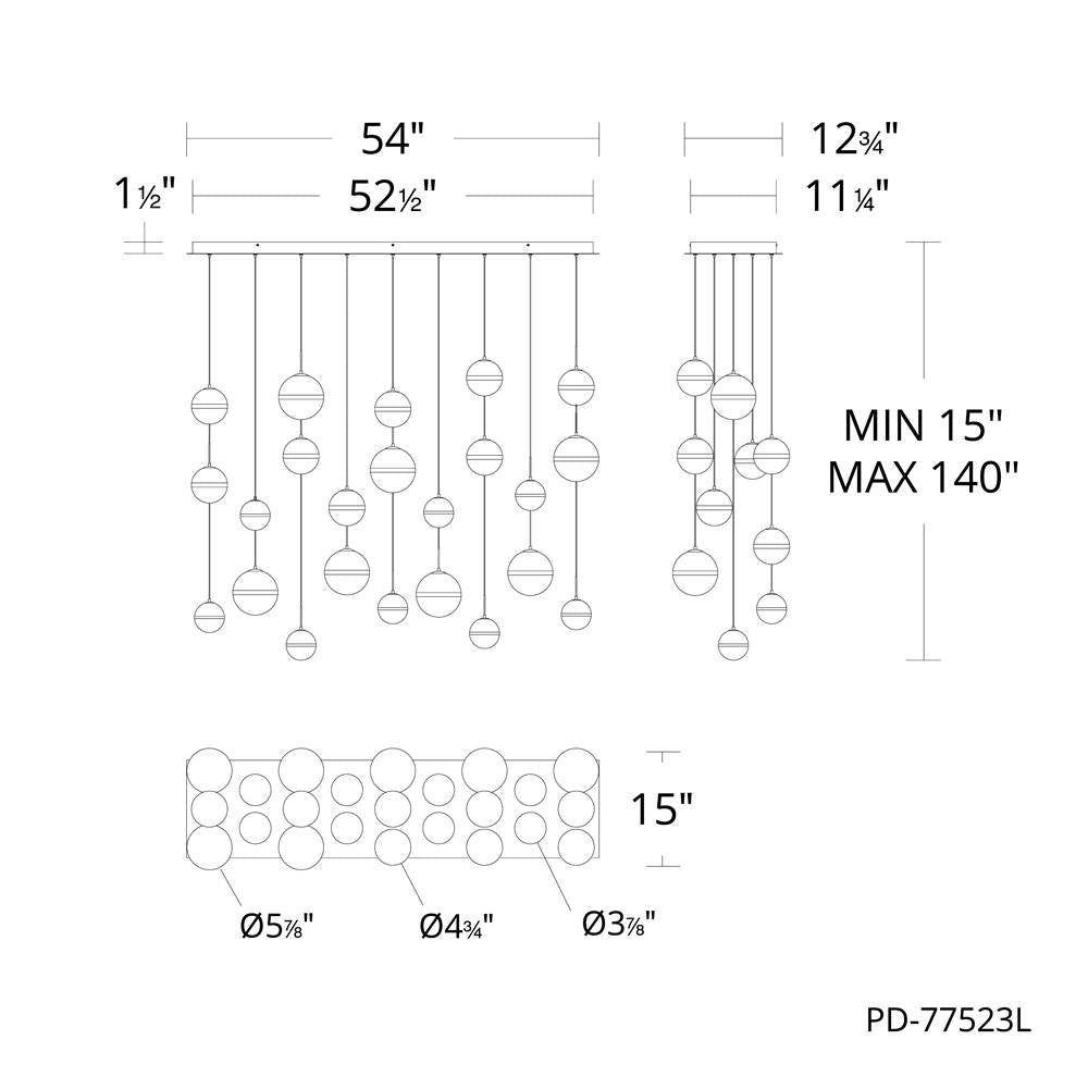 WAC Lighting Cyllindra Chandelier Light