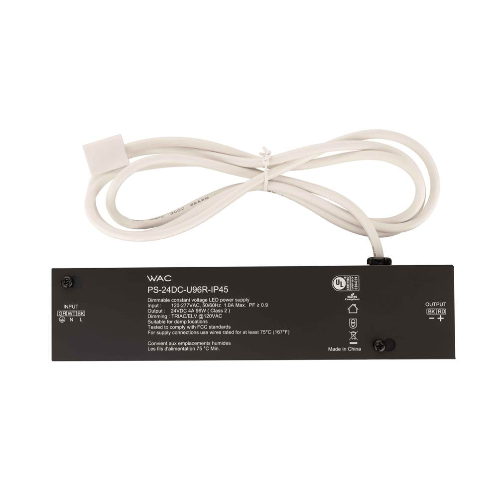 WAC Lighting Invisiled Outdoor Invisiled Outdoor Ip45 Remote Power Supply 96w, 120-277vac/24vdc