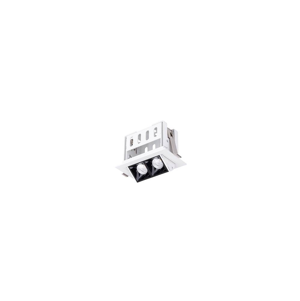 WAC Lighting Multi Stealth Multi Stealth Adjustable Trim 2 Cell Spot Beam 4000k 90cri In Black/black