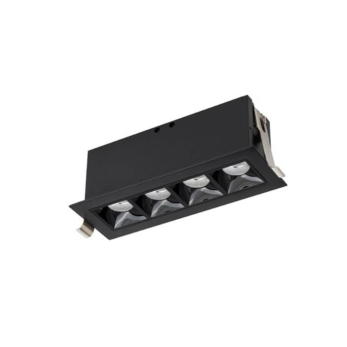 WAC Lighting Multi Stealth Multi Stealth Downlight Trim 4 Cell Flood Beam 3000k 90cri In Black/black