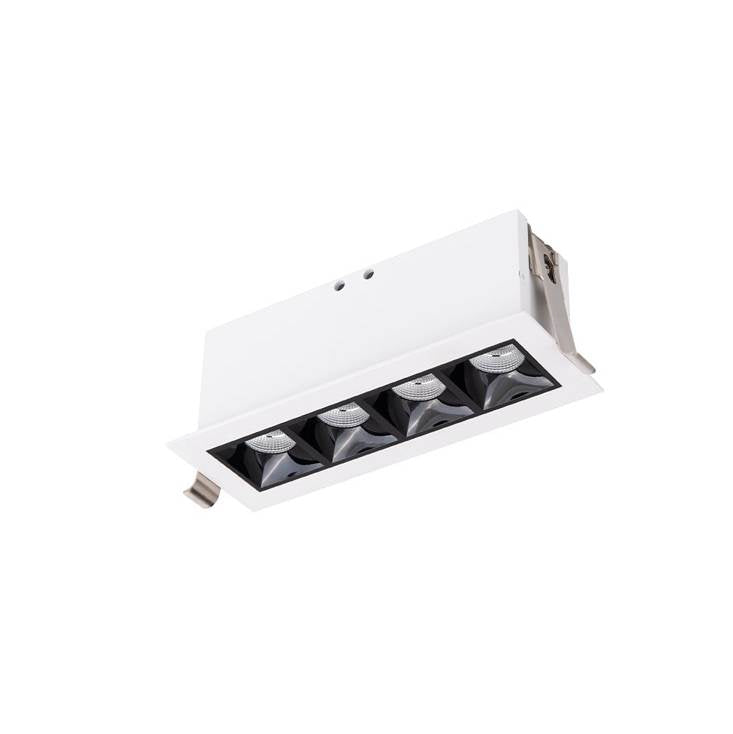 WAC Lighting Multi Stealth Multi Stealth Downlight Trim 4 Cell Spot Beam 2700k 90cri In Black/black