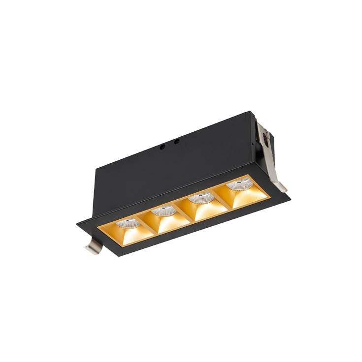 WAC Lighting Multi Stealth Multi Stealth Downlight Trim 4 Cell Spot Beam 4000k 90cri In Black/black