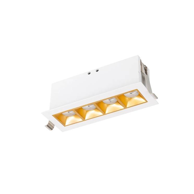 WAC Lighting Multi Stealth Multi Stealth Downlight Trim 4 Cell Flood Beam 3000k 90cri In Black/black
