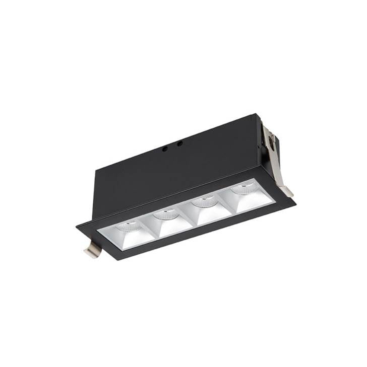 WAC Lighting Multi Stealth Multi Stealth Downlight Trim 4 Cell Flood Beam 3000k 90cri In Black/black
