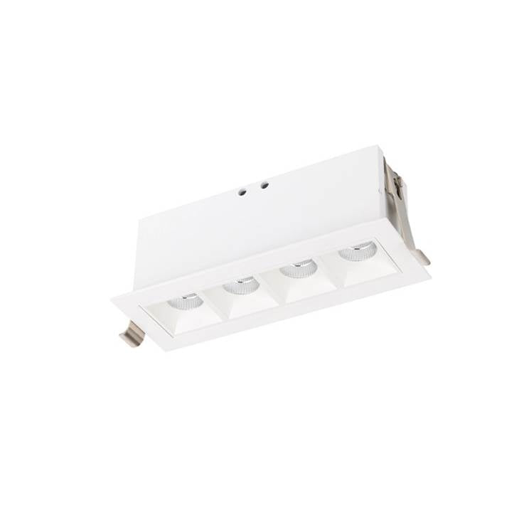 WAC Lighting Multi Stealth Multi Stealth Downlight Trim 4 Cell Narrow Flood Beam 3500k 90cri In Black/black