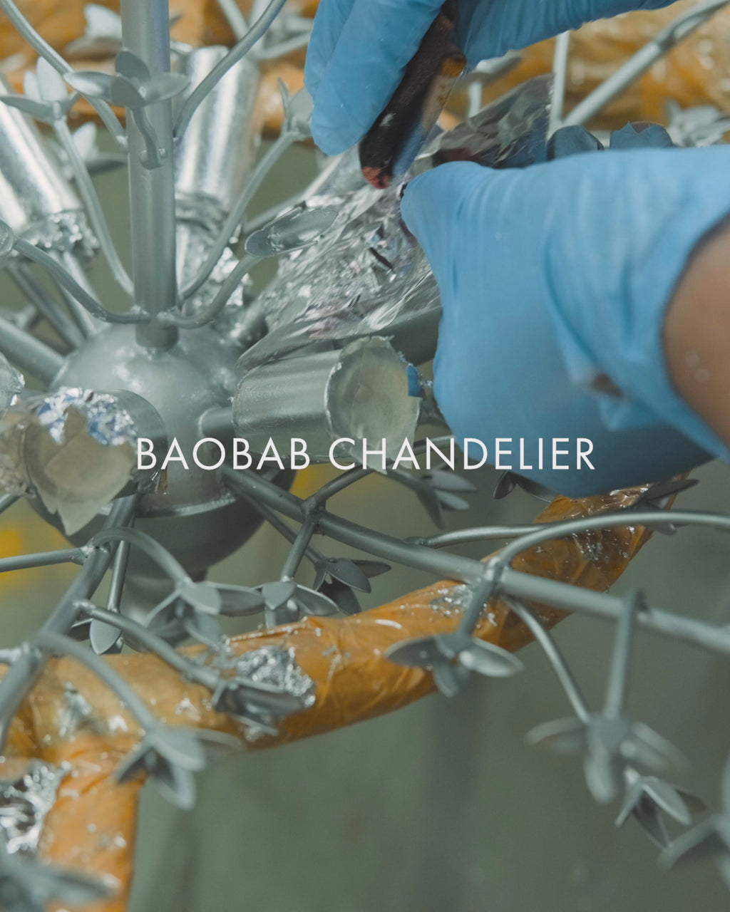 Currey And Company Baobab Large Silver Chandelier