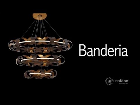 Eurofase Banderia, Chandelier, 44'', Bronze-gold Mix, Bronze Glass