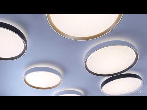 Kuzco Essex 20-in Black/gold Led Flush Mount